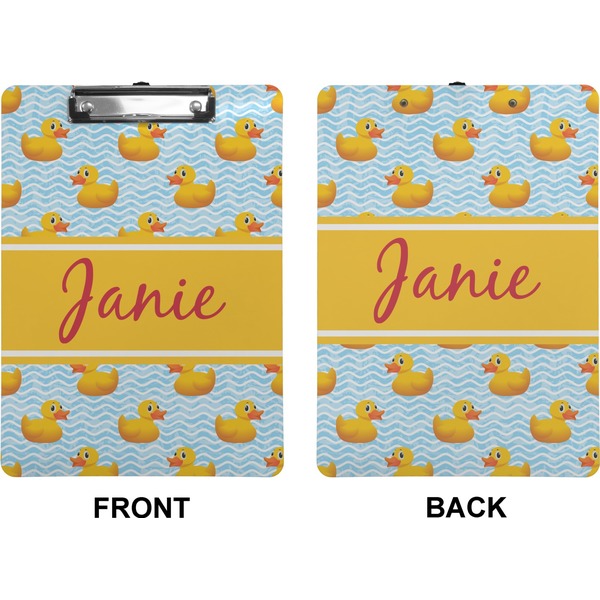 Rubber Duckie Clipboard (Letter) (Front + Back)