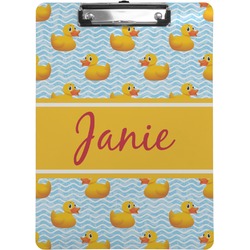 Rubber Duckie Clipboard (Letter Size) (Personalized)