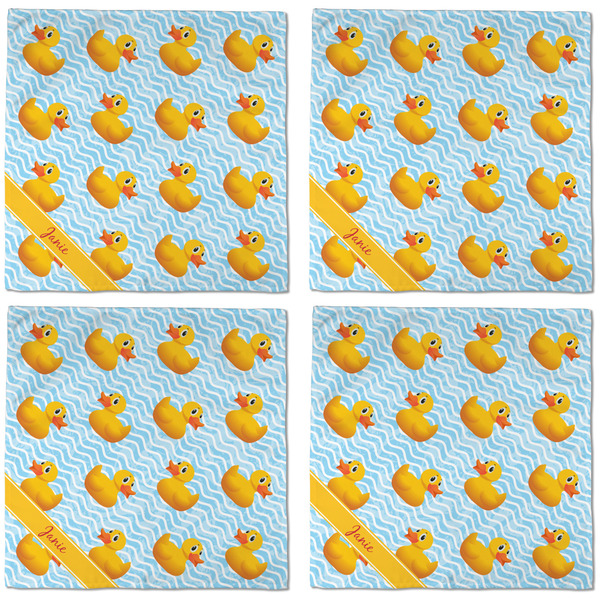 Rubber Duckie Cloth Napkins - Personalized Dinner (APPROVAL) Set of 4