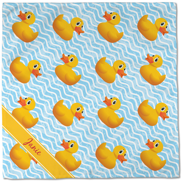 Rubber Duckie Cloth Napkins - Personalized Dinner (Full Open)