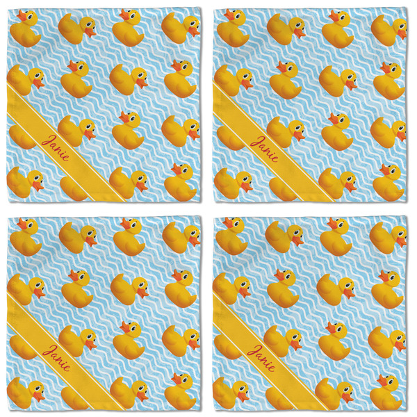Rubber Duckie Cloth Napkins - Personalized Lunch (APPROVAL) Set of 4