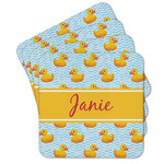 Rubber Duckie Cork Coaster - Set of 4 w/ Name or Text