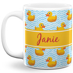 Rubber Duckie 11 Oz Coffee Mug - White (Personalized)