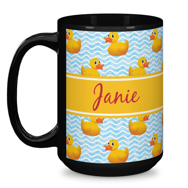 Rubber Duckie Coffee Mug - 15 oz - Black