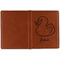 Rubber Duckie Cognac Leather Passport Holder Outside Single Sided - Apvl