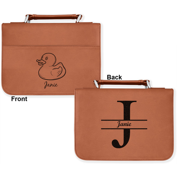 Rubber Duckie Cognac Leatherette Bible Covers - Large Double Sided Apvl