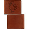 Rubber Duckie Cognac Leatherette Bifold Wallets - Front and Back Single Sided - Apvl