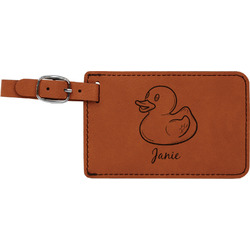 Rubber Duckie Leatherette Luggage Tag (Personalized)