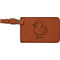 Rubber Duckie Cognac Leatherette Luggage Tags