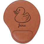 Rubber Duckie Leatherette Mouse Pad with Wrist Support (Personalized)