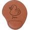 Rubber Duckie Cognac Leatherette Mouse Pads with Wrist Support - Flat