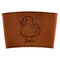Rubber Duckie Cognac Leatherette Mug Sleeve - Flat
