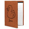 Rubber Duckie Cognac Leatherette Portfolios with Notepad - Large - Main