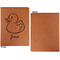Rubber Duckie Cognac Leatherette Portfolios with Notepad - Large - Single Sided - Apvl