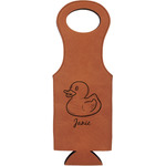 Rubber Duckie Leatherette Wine Tote (Personalized)