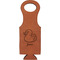 Rubber Duckie Cognac Leatherette Wine Totes - Single Front