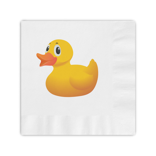Custom Rubber Duckie Coined Cocktail Napkins
