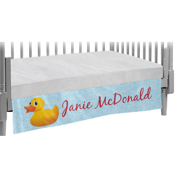 Custom Rubber Duckie Crib Skirt w/ Name or Text