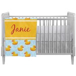 Rubber Duckie Crib Comforter / Quilt (Personalized)