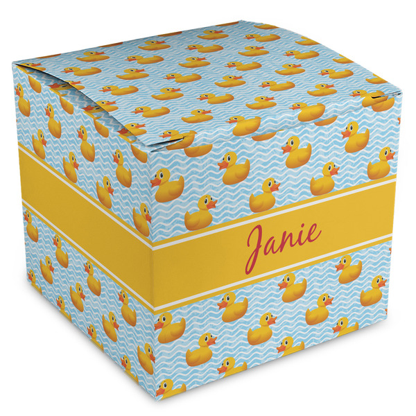 Custom Rubber Duckie Cube Favor Gift Boxes (Personalized)