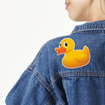Rubber Duckie Twill Iron On Patch - Custom Shape - Large - Set of 4