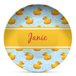 Rubber Duckie Microwave Safe Plastic Plate - Composite Polymer (Personalized)