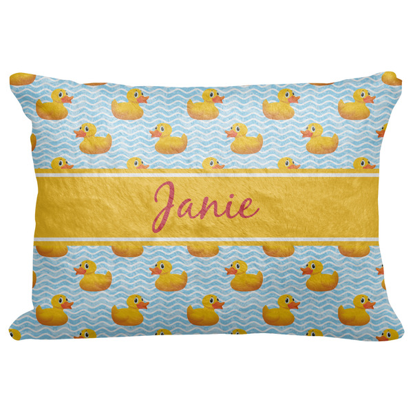 Custom Rubber Duckie Decorative Baby Pillowcase - 16"x12" w/ Name or Text