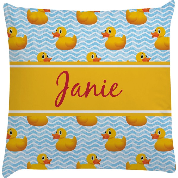 Custom Rubber Duckie Decorative Pillow Case (Personalized)