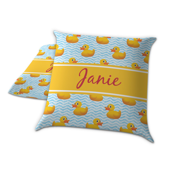 Rubber Duckie Decorative Pillow Case - TWO