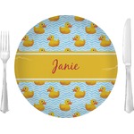 Rubber Duckie Glass Lunch / Dinner Plate 10" (Personalized)