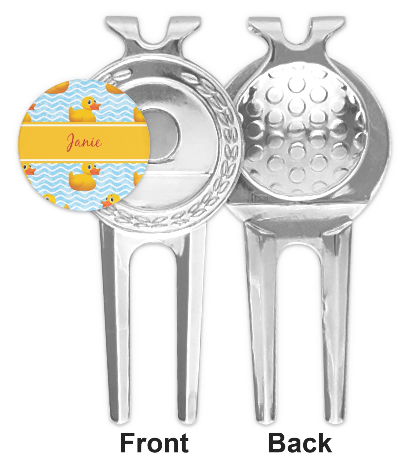 Custom Rubber Duckie Golf Divot Tool & Ball Marker (Personalized