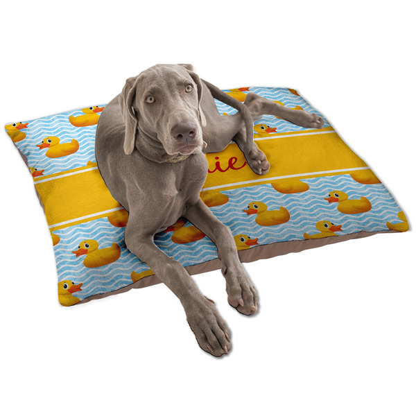 Custom Rubber Duckie Dog Bed - Large w/ Name or Text