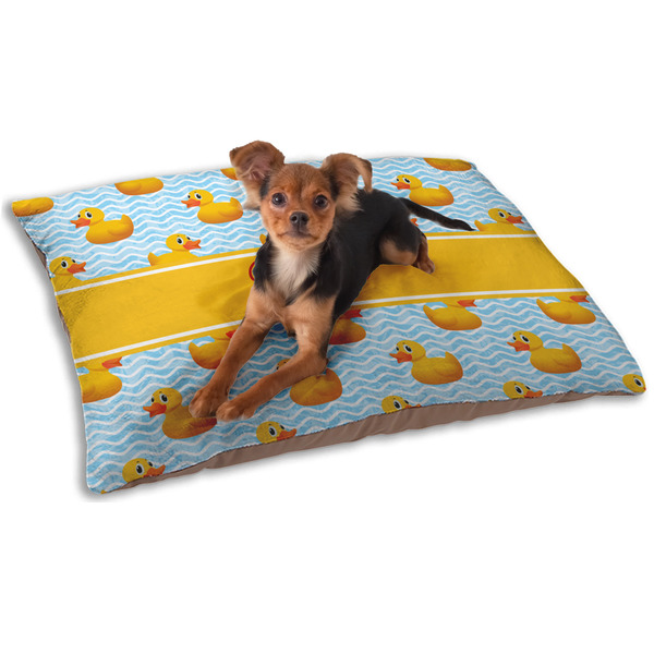 Custom Rubber Duckie Dog Bed - Small w/ Name or Text