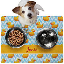 Rubber Duckie Dog Food Mat - Medium w/ Name or Text