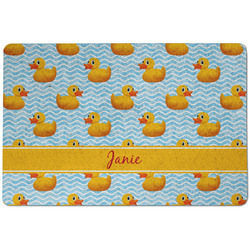 Rubber Duckie Dog Food Mat w/ Name or Text
