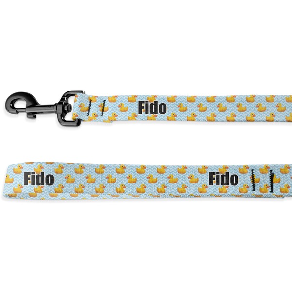 Custom Rubber Duckie Dog Leash - 6 ft (Personalized)