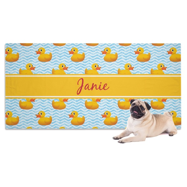 Custom Rubber Duckie Dog Towel (Personalized)