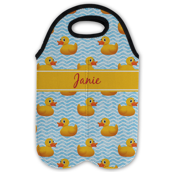 Rubber Duckie Double Wine Tote - Flat (new)