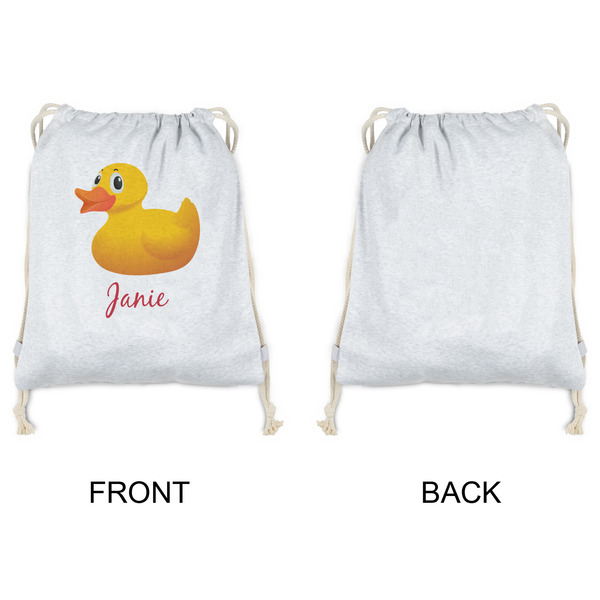 Rubber Duckie Drawstring Backpacks - Sweatshirt Fleece - Single Sided - APPROVAL
