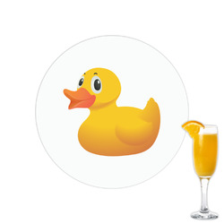 Rubber Duckie Printed Drink Topper - 2.15"