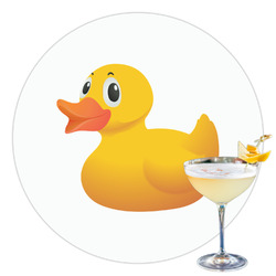 Rubber Duckie Printed Drink Topper - 3.5"