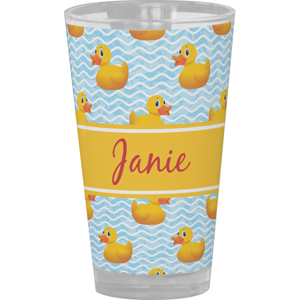 Custom Rubber Duckie Pint Glass - Full Color (Personalized)