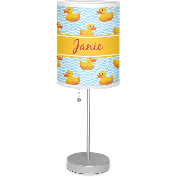Custom Rubber Duckie 7" Drum Lamp with Shade Linen (Personalized)