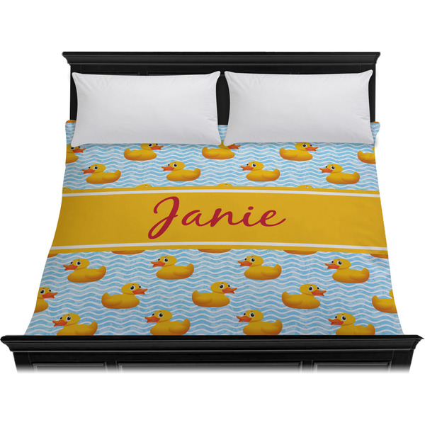 Rubber Duckie Duvet Cover - King - On Bed - No Prop