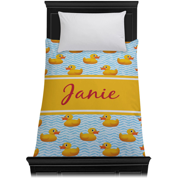 Rubber Duckie Duvet Cover - Twin - On Bed - No Prop