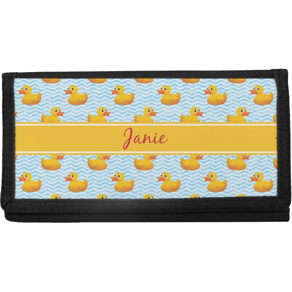 Custom Rubber Duckie Canvas Checkbook Cover (Personalized)