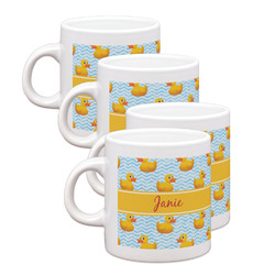 Rubber Duckie Single Shot Espresso Cups - Set of 4 (Personalized)