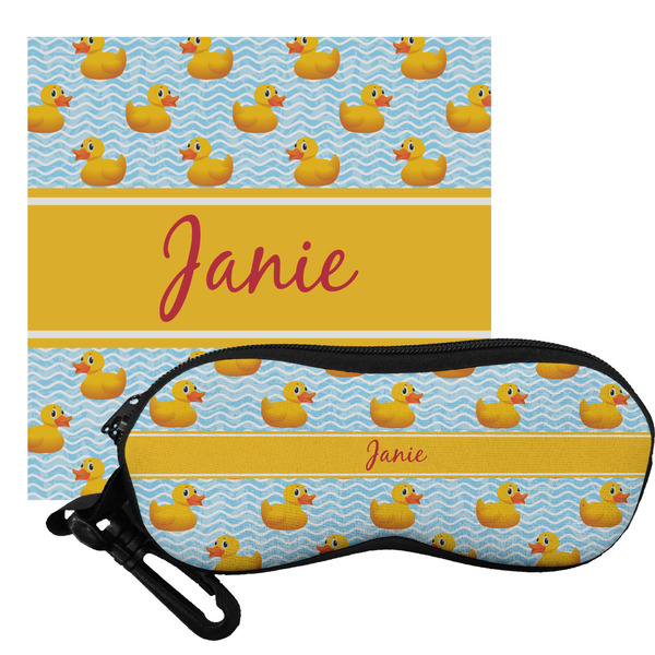 Custom Rubber Duckie Eyeglass Case & Cloth (Personalized)