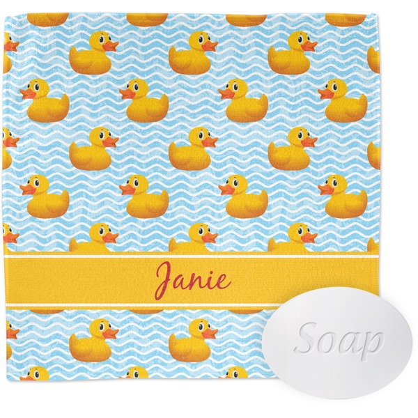 Custom Rubber Duckie Washcloth (Personalized)