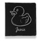 Rubber Duckie Leather Binder - 1" - Black - Front View